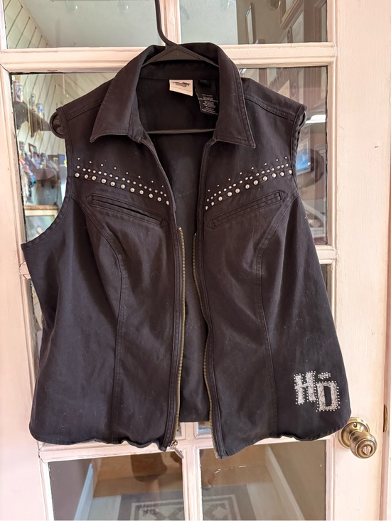 Harley-Davidson Jackets & Blazers - Harley-Davidson Black Studded Women's Vest